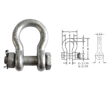 শেকল-G2130 ইউএস বোল্ট টাইপ অ্যাঙ্কর শ্যাকল
