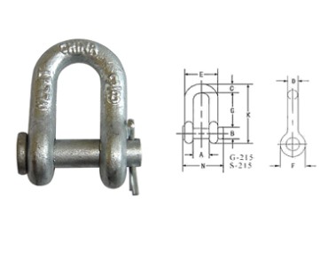 শেকল-G215 ইউএস রাউন্ড পিন চেইন শ্যাকল